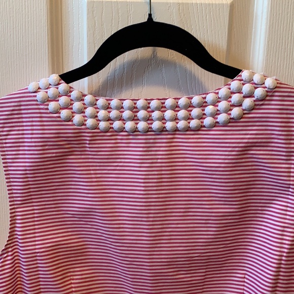 Talbot’s embellished pink striped top 10P NWT. - Picture 6 of 8